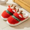 Christmas Winter Home Slippers Elk Soft Cozy Bedroom Slipper