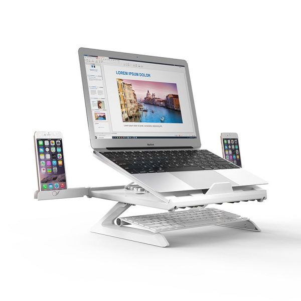 Computer Laptop Stand With Two Mobile Phone Brackets