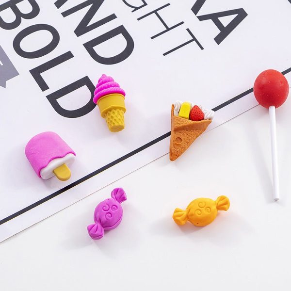 Creative Cute Snack Shape Eraser School Supplies Cartoon Eraser