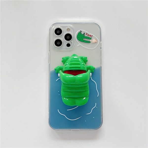 Creative Funny Finger Biting Silicone Phone Case