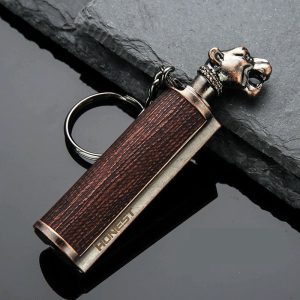 Creative Metal Keychain Lighter Wild Fire Ten Thousand Times Use Kerosene Lighters