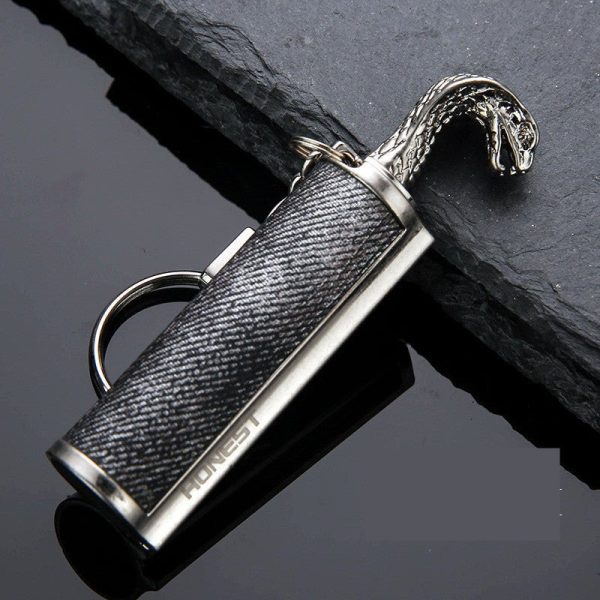 Creative Metal Keychain Lighter Wild Fire Ten Thousand Times Use Kerosene Lighters