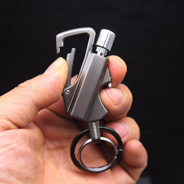 Creative Metal Keychain Lighter Wild Fire Ten Thousand Times Use Kerosene Lighters