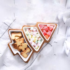 Creative Mixed Color Christmas Tree Ceramic Plates