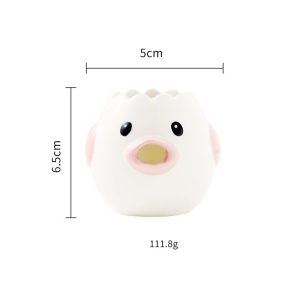 Cute Chicken Ceramic Egg White Separator Practical Kitchen Accessories