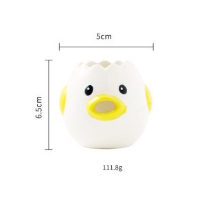 Cute Chicken Ceramic Egg White Separator Practical Kitchen Accessories