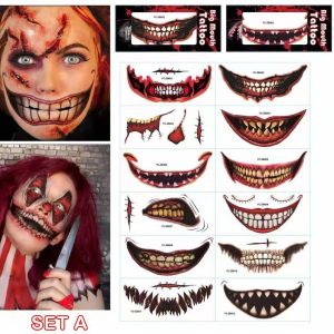 Halloween Prank Makeup Temporary Tattoorealistic & Easy To Remove