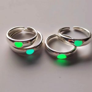 Fashion Personality Gel Drop Glow Couple Ring