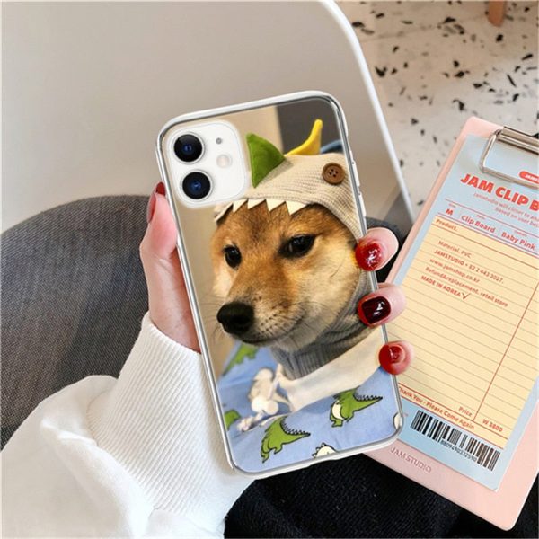 Shiba & Cat Design Phone Case