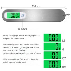 Portable Electronic Hook Scale With Strong Nylon Strap