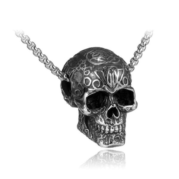 Titanium Steel Skull Men'S Necklace