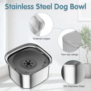 Splashshield Spill Proof Water Bowl For Large Dogs