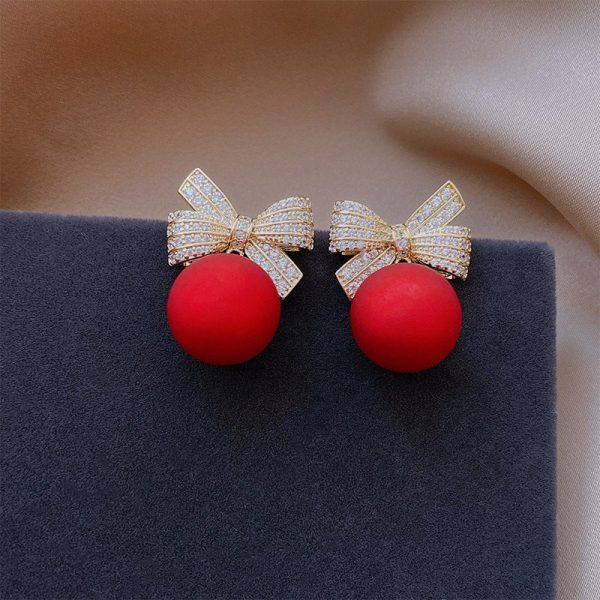 Bowknot Pearl Earrings