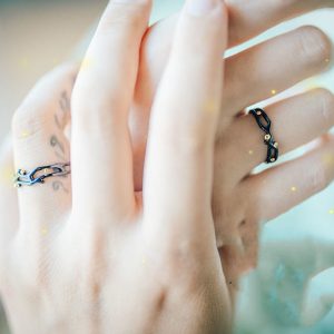 Firefly Forest Original Niche Design Ring Female Male Sterling Silver Couple A Pair Of Lettering Jewelry