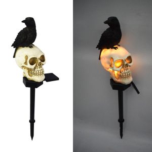 Solar Skull Crow Waterproof Landscape Light