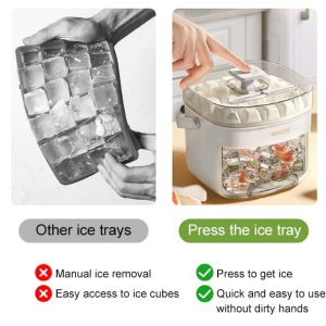 Portable Press-Open Ice Bucket