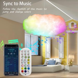 Usb Cloud Light App Control Music Synchronization 3D Rgbic Ambient Light Simulation Clouds