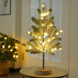 Decorative Lighted Pine Tree Lamp Diy Artificial Tree For Christmas