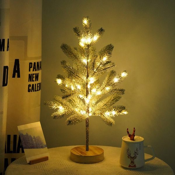 Decorative Lighted Pine Tree Lamp Diy Artificial Tree For Christmas