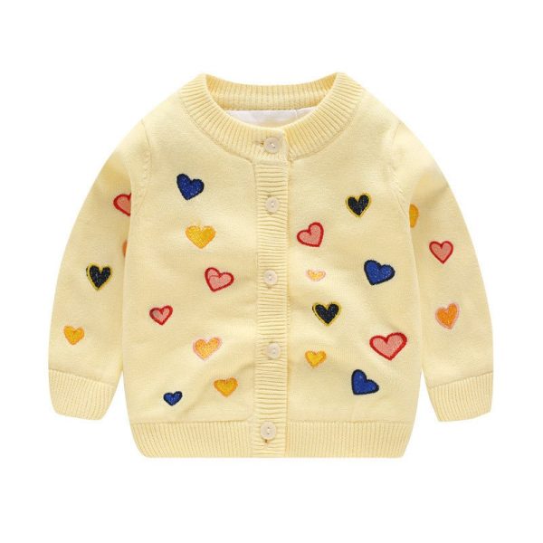 Double Jacquard Cardigan For Infants And Toddlers