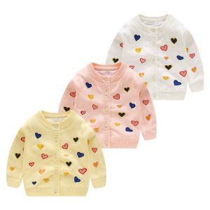 Double Jacquard Cardigan For Infants And Toddlers