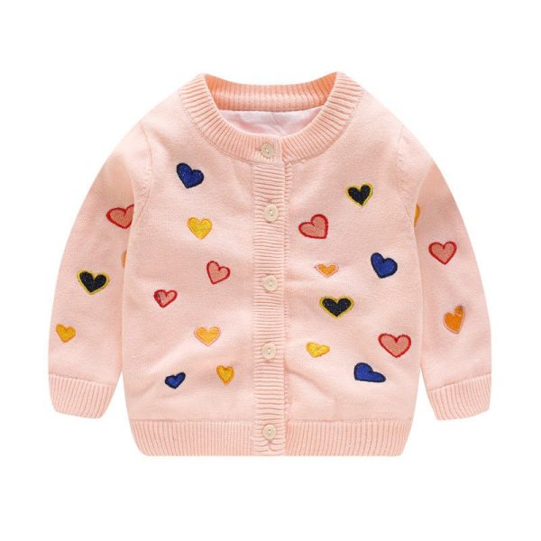 Double Jacquard Cardigan For Infants And Toddlers