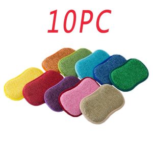 Double-Sided Kitchen Cleaning Sponge Microfiber Non-Stick