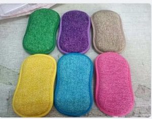 Double-Sided Kitchen Cleaning Sponge Microfiber Non-Stick