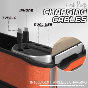 Car Seat Slot Storage Box Wireless Charging