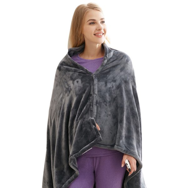 Usb Electric Heated Plush Blanket Shawl