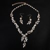 Earrings Necklace Bridal Jewelry Three-Piece Alloy Plating