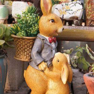 Easter Decoration Resin Bunny Rabbit Figurine Garden Ornaments