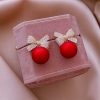 Bowknot Pearl Earrings