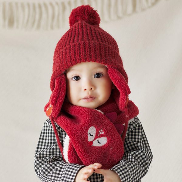 Children'S Fleece Warm Hat And Scarf Set