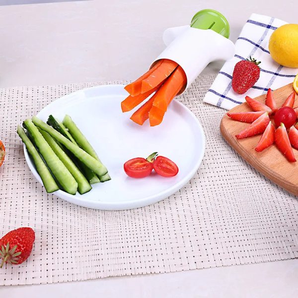 Creative Vegetable Cutters Fruit Kitchen Cucumber Carrot Divider Strawberry Slicer Splitter Kitchen Gadget Accessories