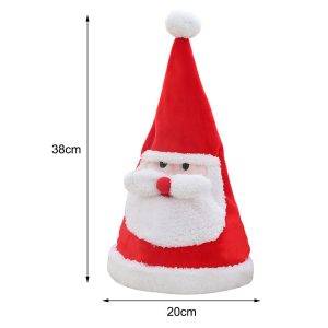 Electric Christmas Hat Santa Hat With Light And Music