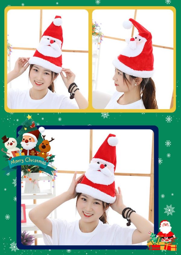 Electric Christmas Hat Santa Hat With Light And Music