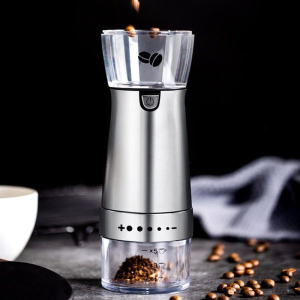 Electric Coffee Grinder Stainless Steel Adjustable Hand Grinder Coffee Machine Coffee Bean Burr Grinders Mill