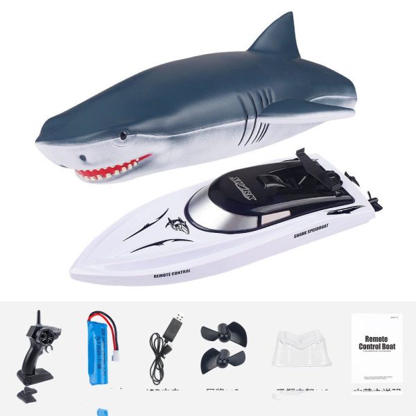 Electric Shark Rc Boat Vehicles Waterproof 2 In 1 High-Speed Remote Control Boat