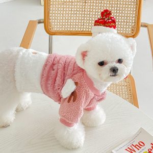 Elk Christmas Dog Clothes Cute And Warm