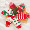 Elk Elderly Half Fleece Christmas Socks