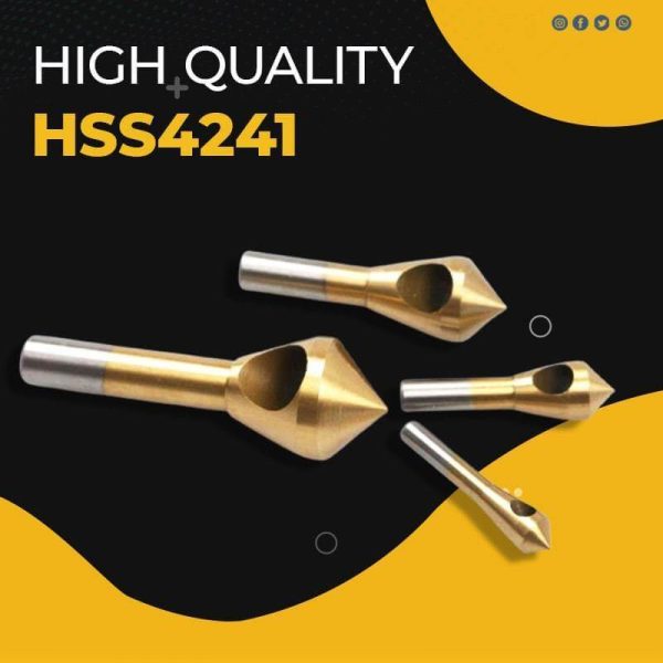 Titanium Coated Countersink Chamfer Tool(4 Pcs)