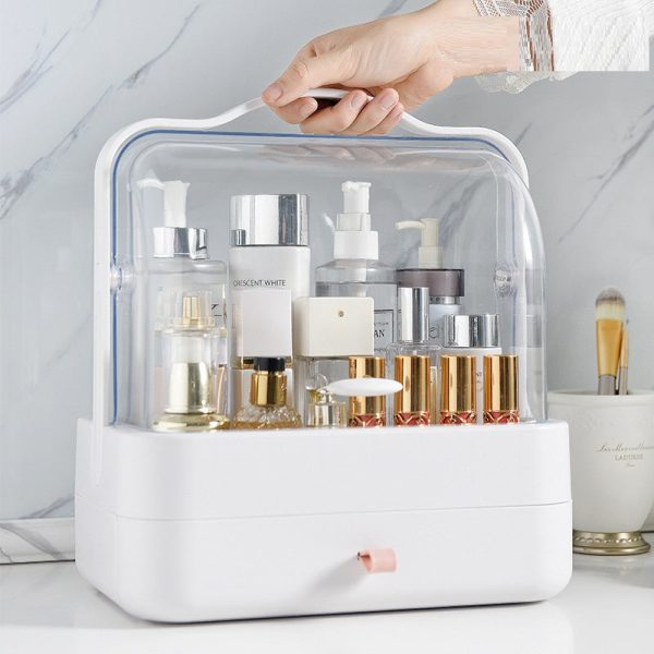 Desktop Transparent Dust-Like Portable Cosmetics Storage Box