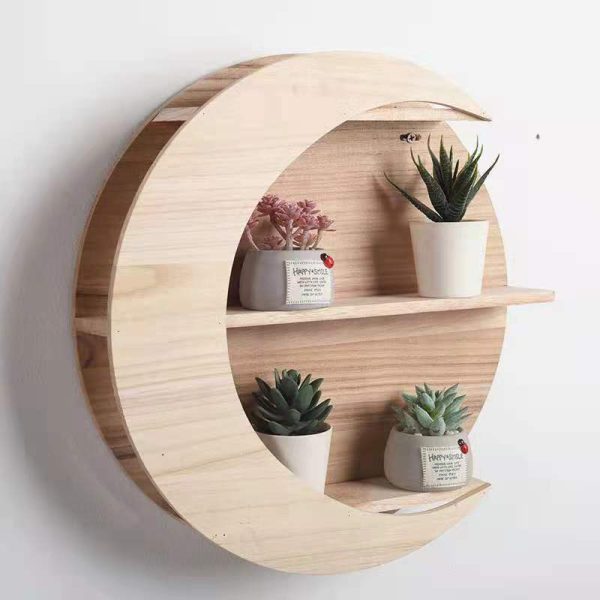 Wooden Wall-Mounted Shelf