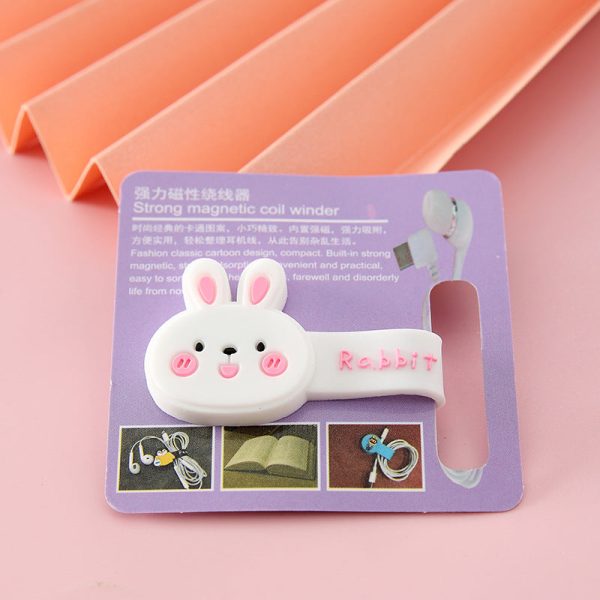 Cute Silicone Cartoon Magnetic Desktop Cable Organizer