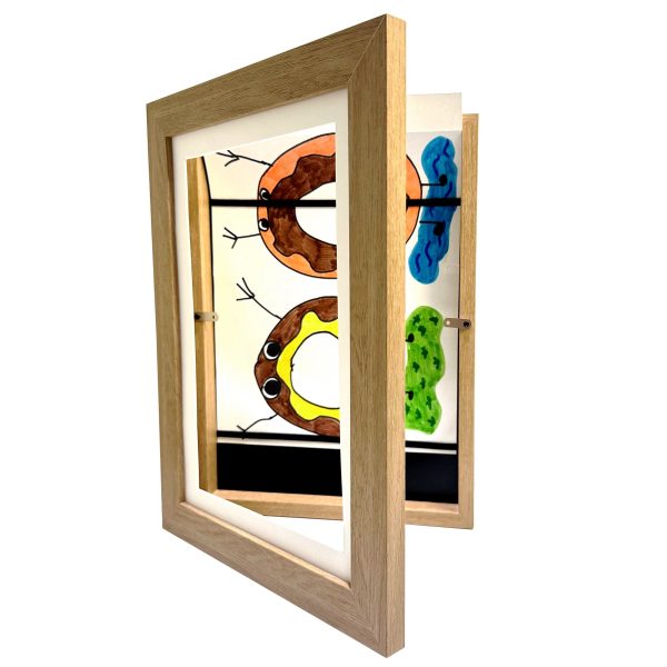 Folding Children Painting Storage Wooden Picture Frame