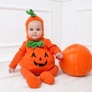 Fashion Baby Halloween Costume Pumpkin Cosplay Halloween Jumpsuit