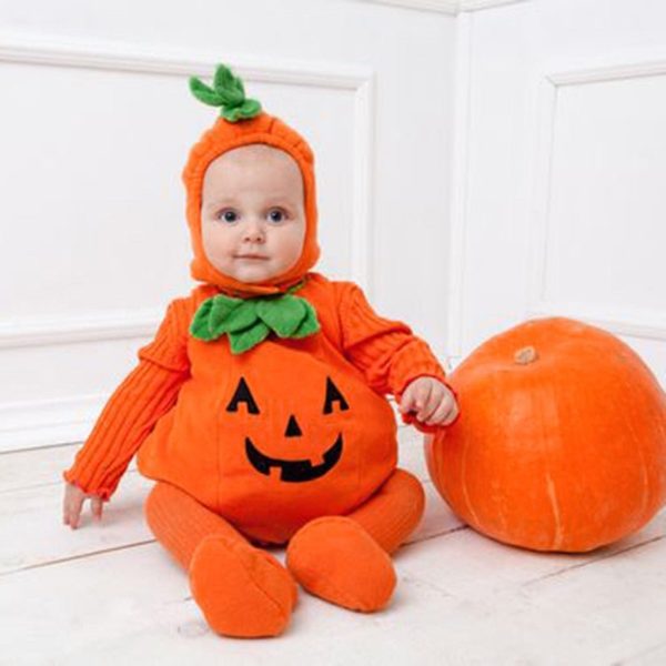 Fashion Baby Halloween Costume Pumpkin Cosplay Halloween Jumpsuit