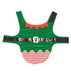 Fashion Christmas Clothes Green Elf Pet Dog Christmas Costume