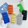 Fashion Solid Color Down Jacket Phone Case For Iphone14 Models